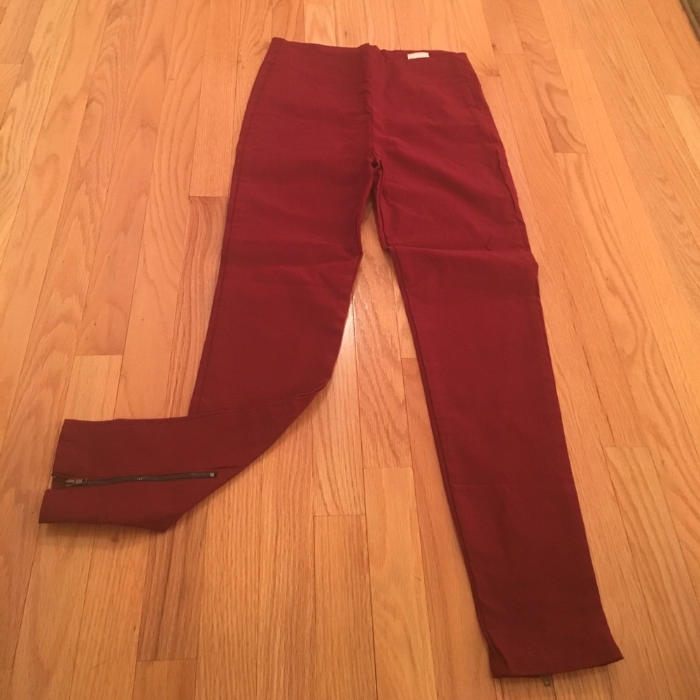 LA Hearts High Waisted Burgundy Skinny Pants