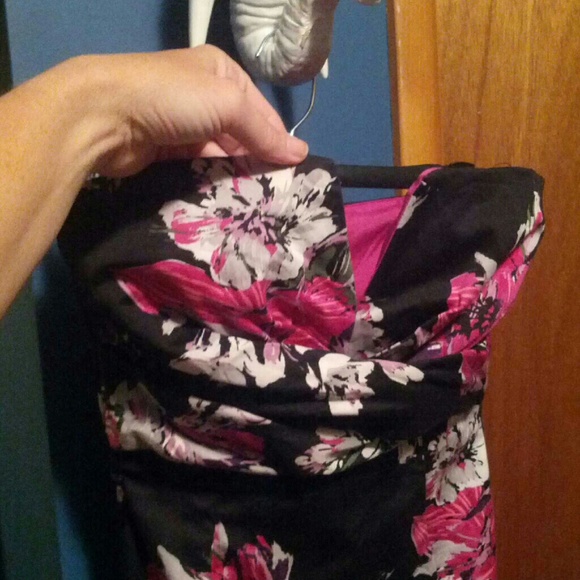 Donna Ricco multicolored strapless dress - Picture 3 of 6