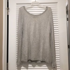 EXPRESS gray sweater with lace tank built in