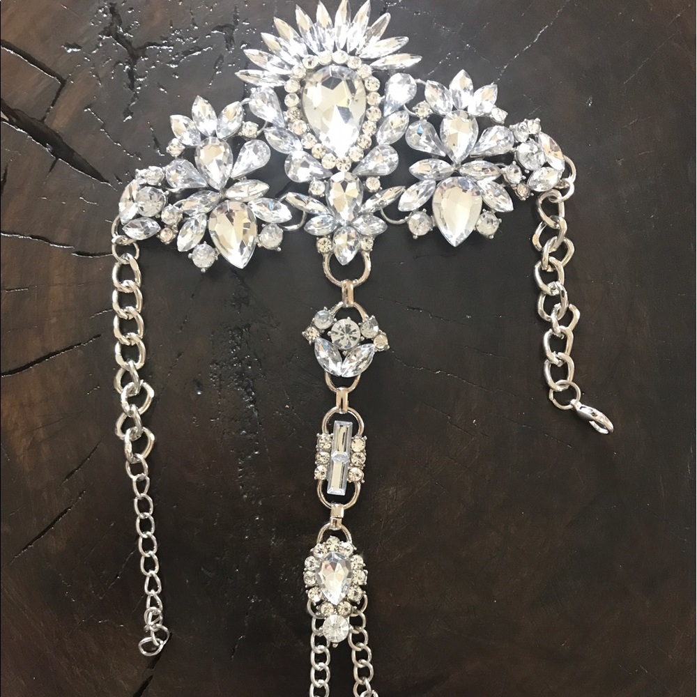 Set of 2 Crystal Bare Foot Sandal Foot Jewelry - Picture 3 of 3