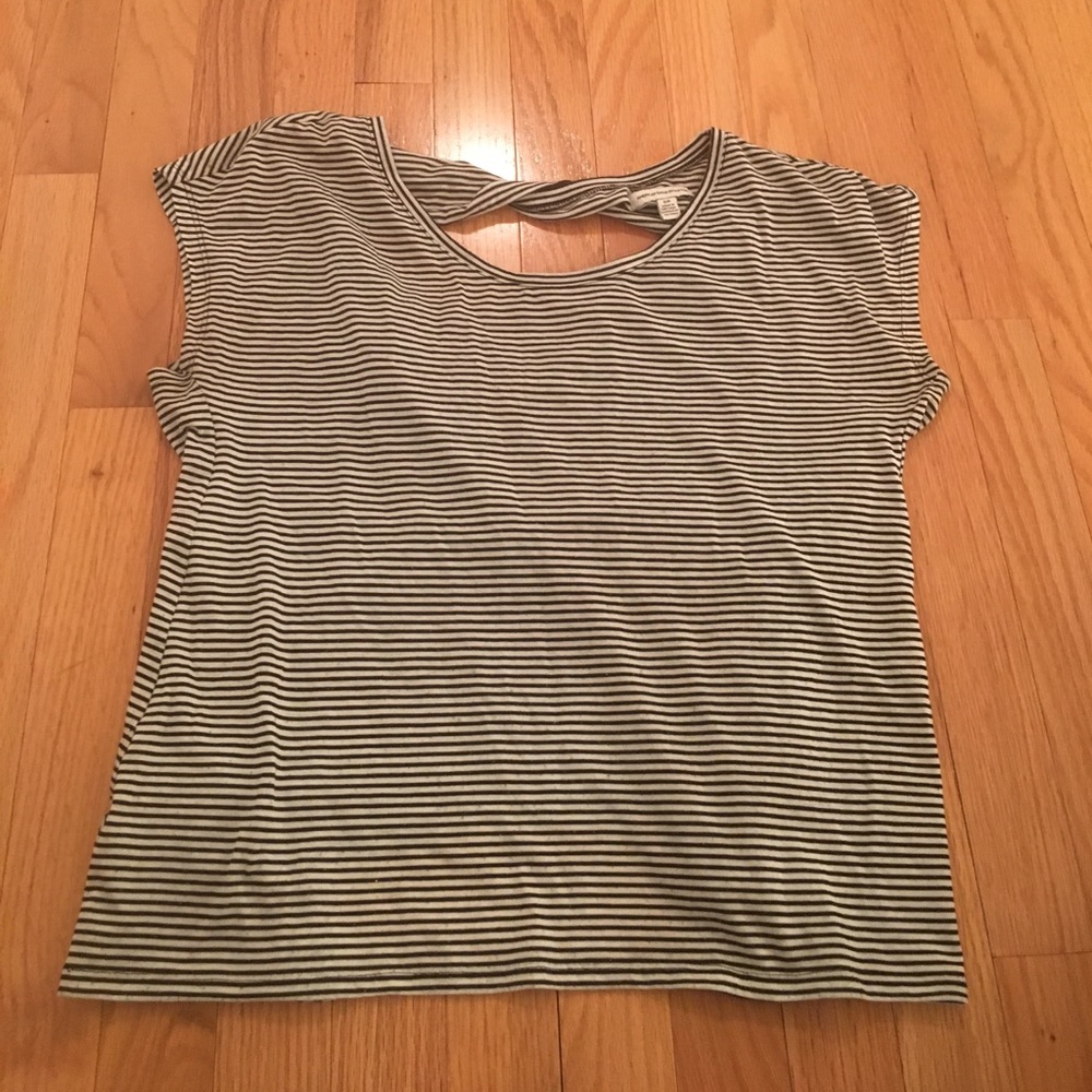 American Eagle Striped Top w/ Open Twist Back