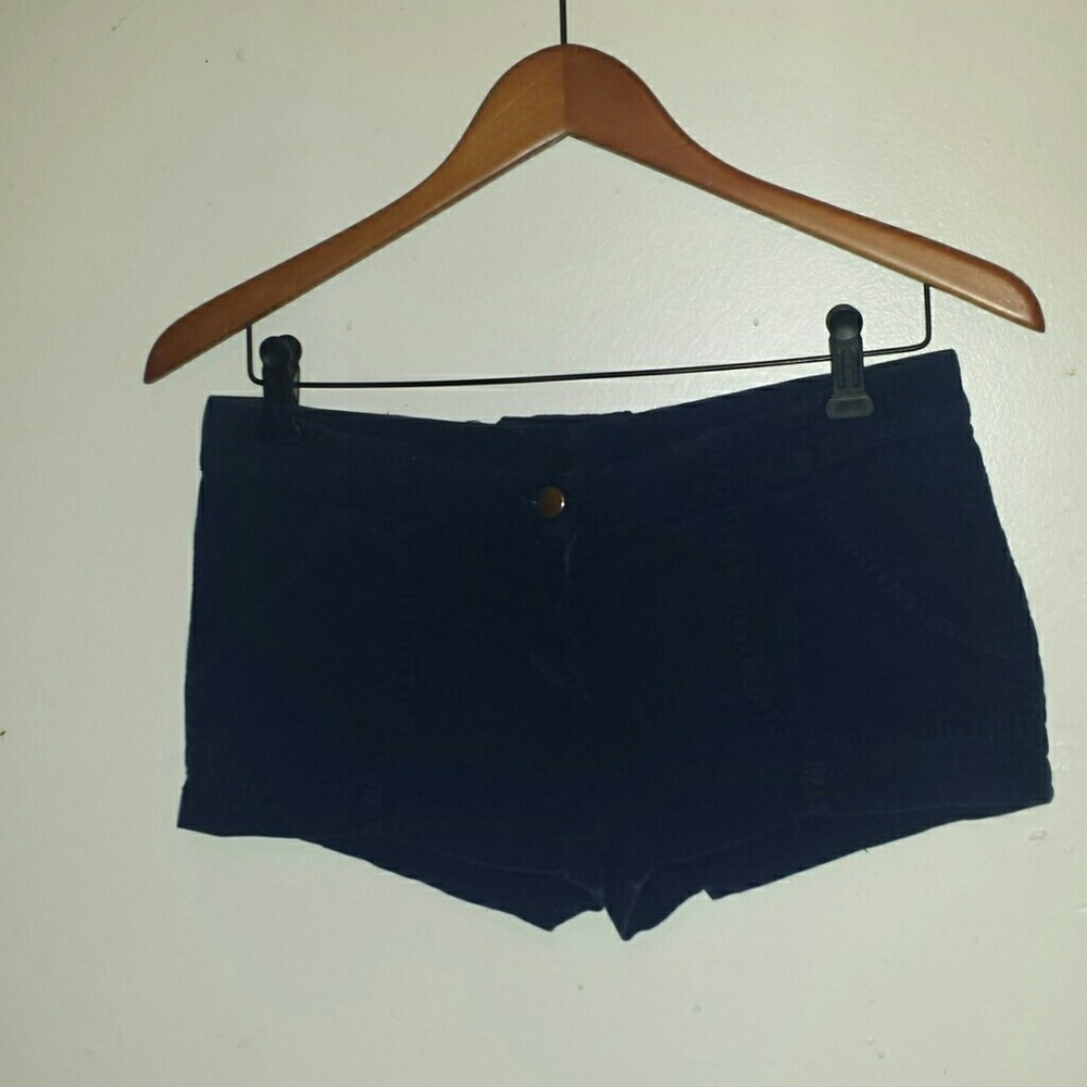 Navy blue corduroy shorts