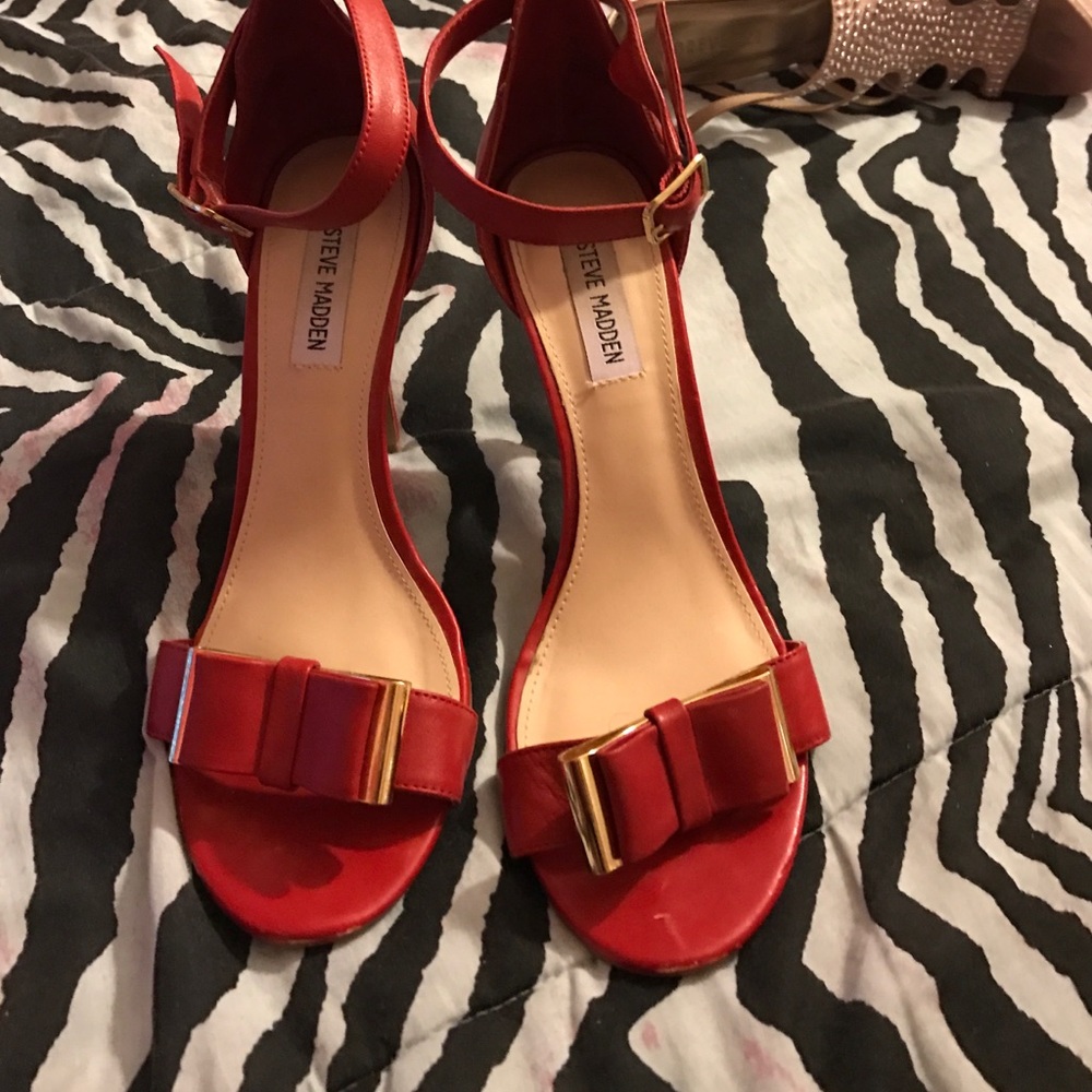 Red Steven madden heels