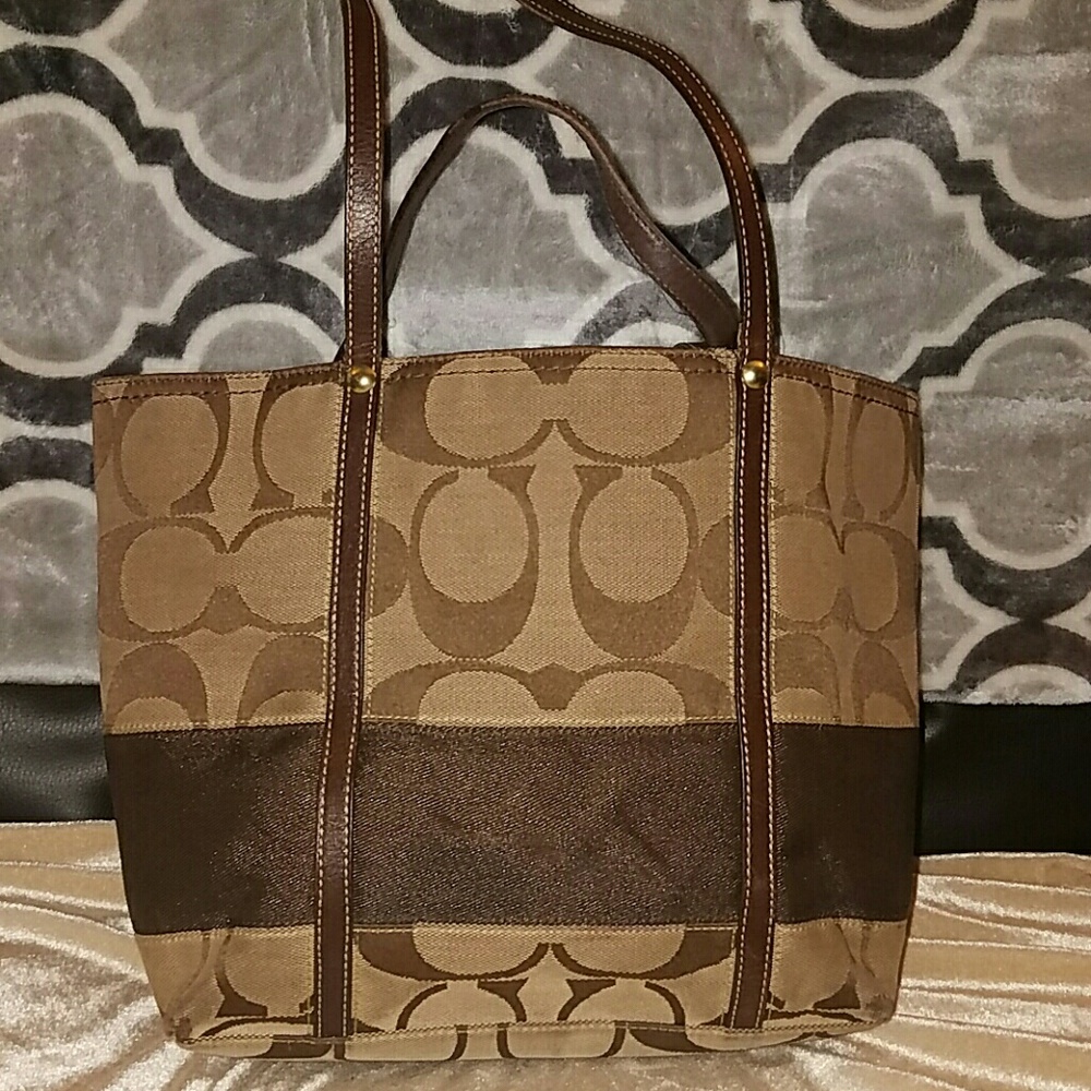 SALE! Coach Legacy Signature Stripe AUTHENTIC