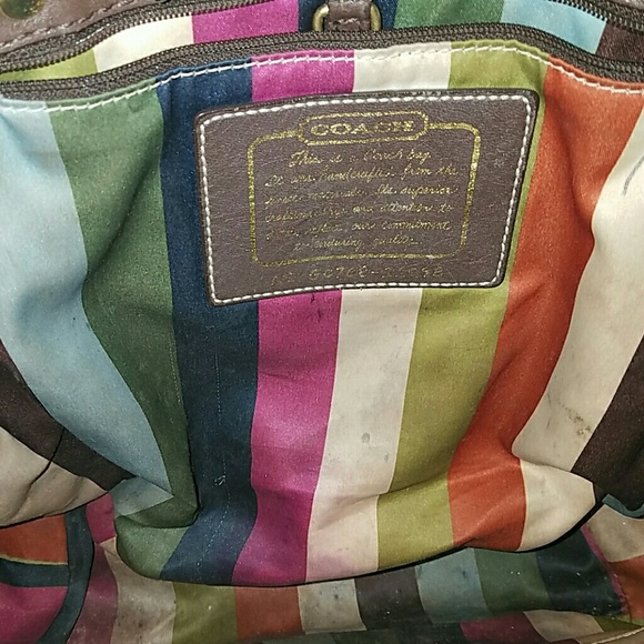 SALE! Coach Legacy Signature Stripe AUTHENTIC - Picture 4 of 5