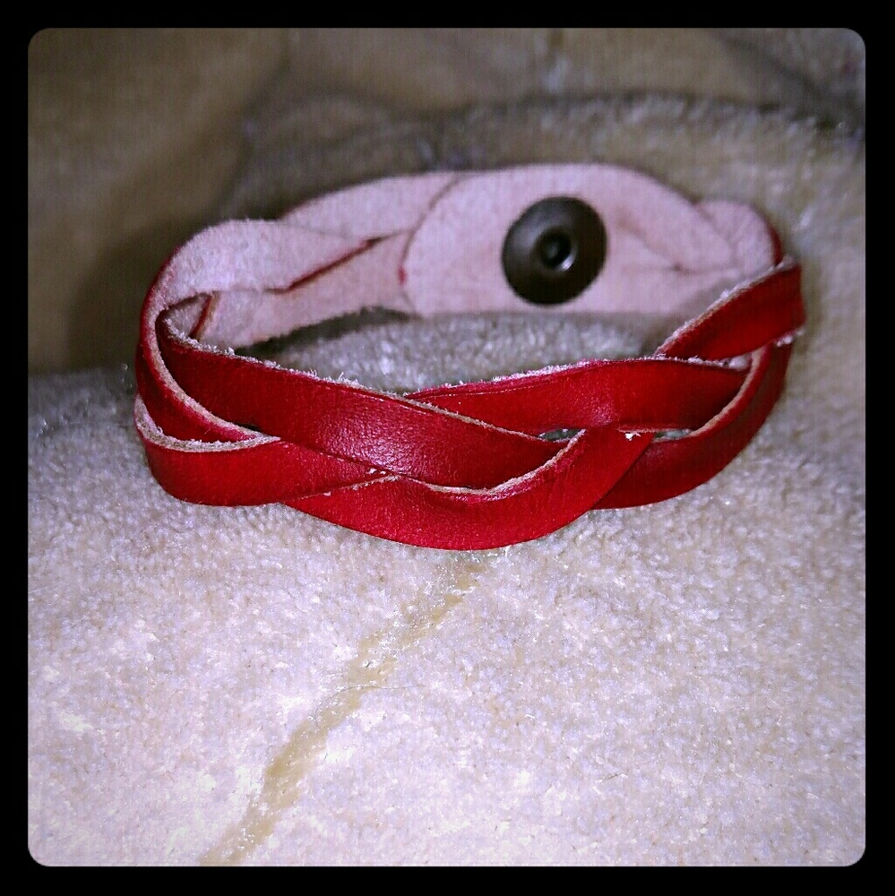 Braided Leather Bracelet (Handmade)