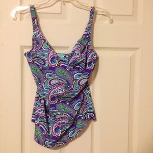 Love your Assets Tankini Top - Paisley