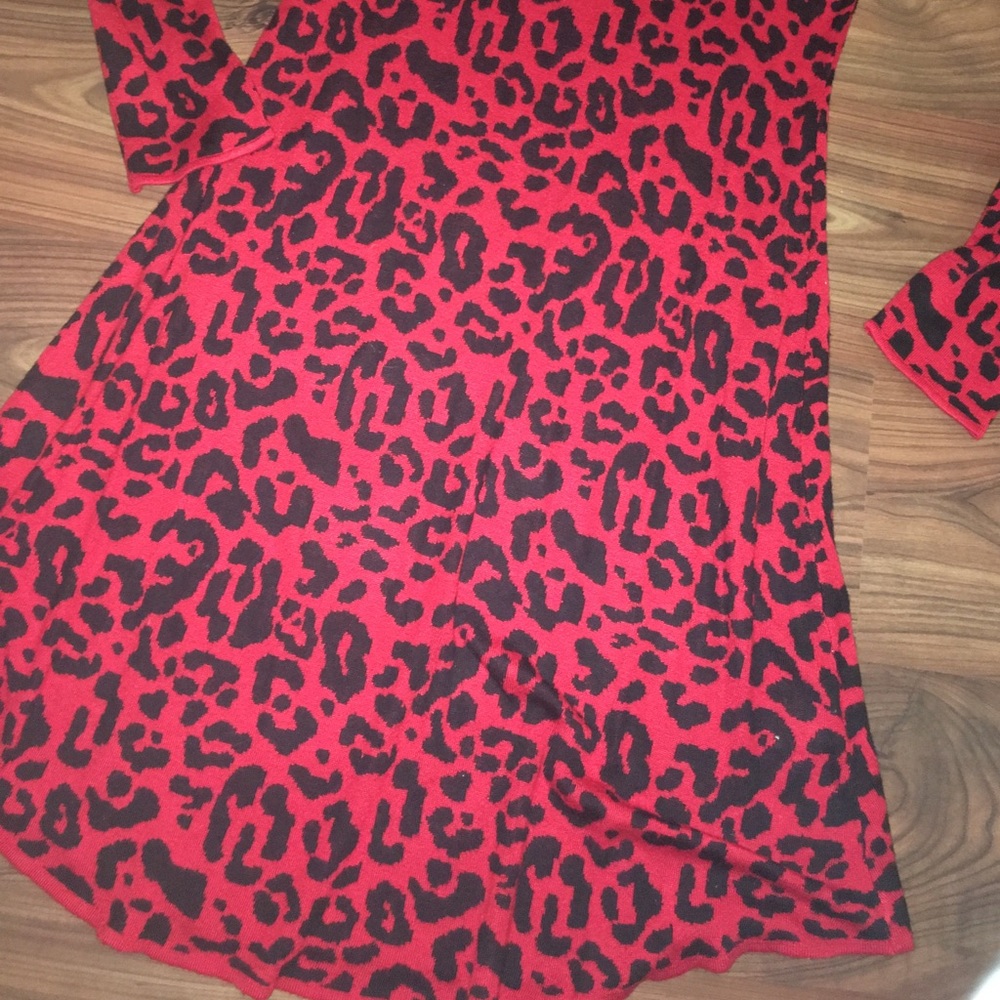 NWT sourpuss sweater dress leopard print