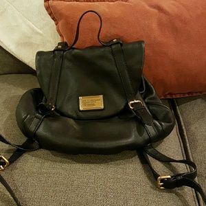 Marc jacobs backpack black leather