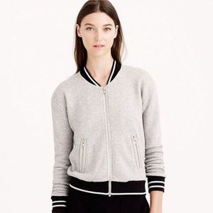 Jcrew bomber sweatshirt.
