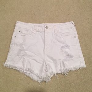 White Jean Shorts