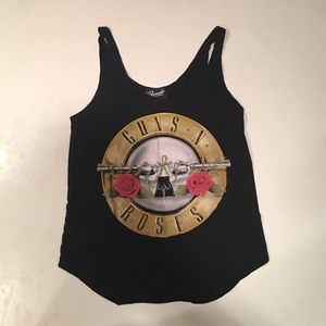 Guns N Roses Print Short Black Bravado Tank Top