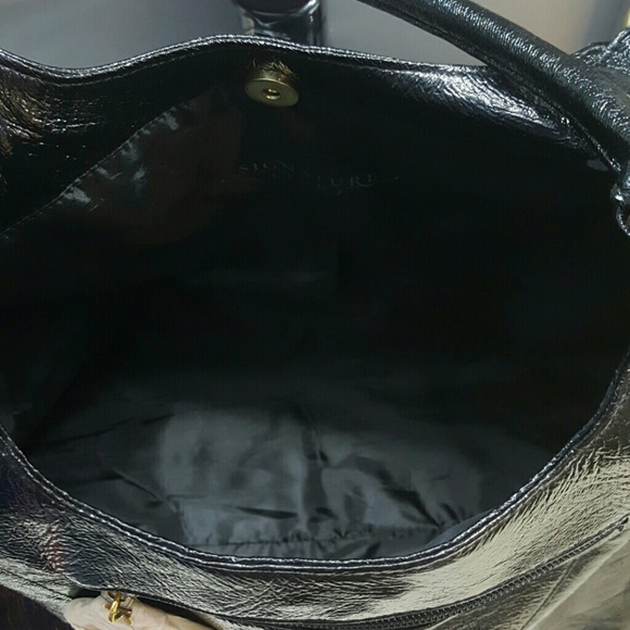 Large Black Glossy Tote - Picture 3 of 3