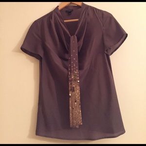 Dressy blouse with sequined tie