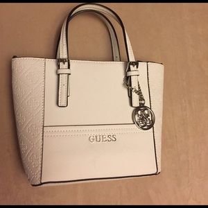 Guess white purse
