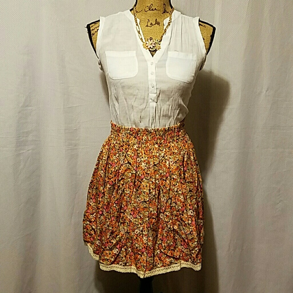 Beautiful floral Queen Esther skirt.