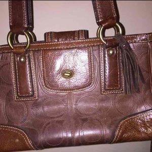 Coach Embossed Signature Satchel