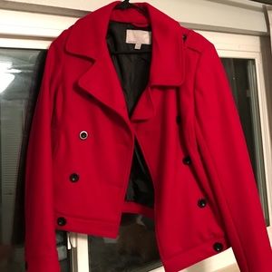 Red peacoat