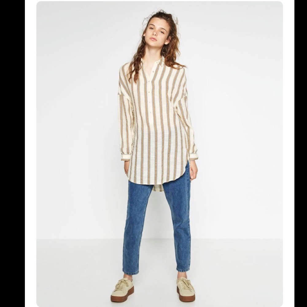 Zara Striped Long Tunic
