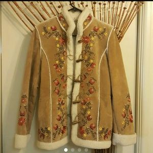 🎉FLASH SALE!! Boho Suede Embroidered c🎉