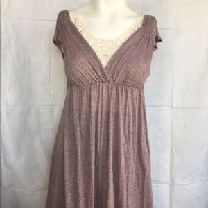 Creamy purple lacy dress