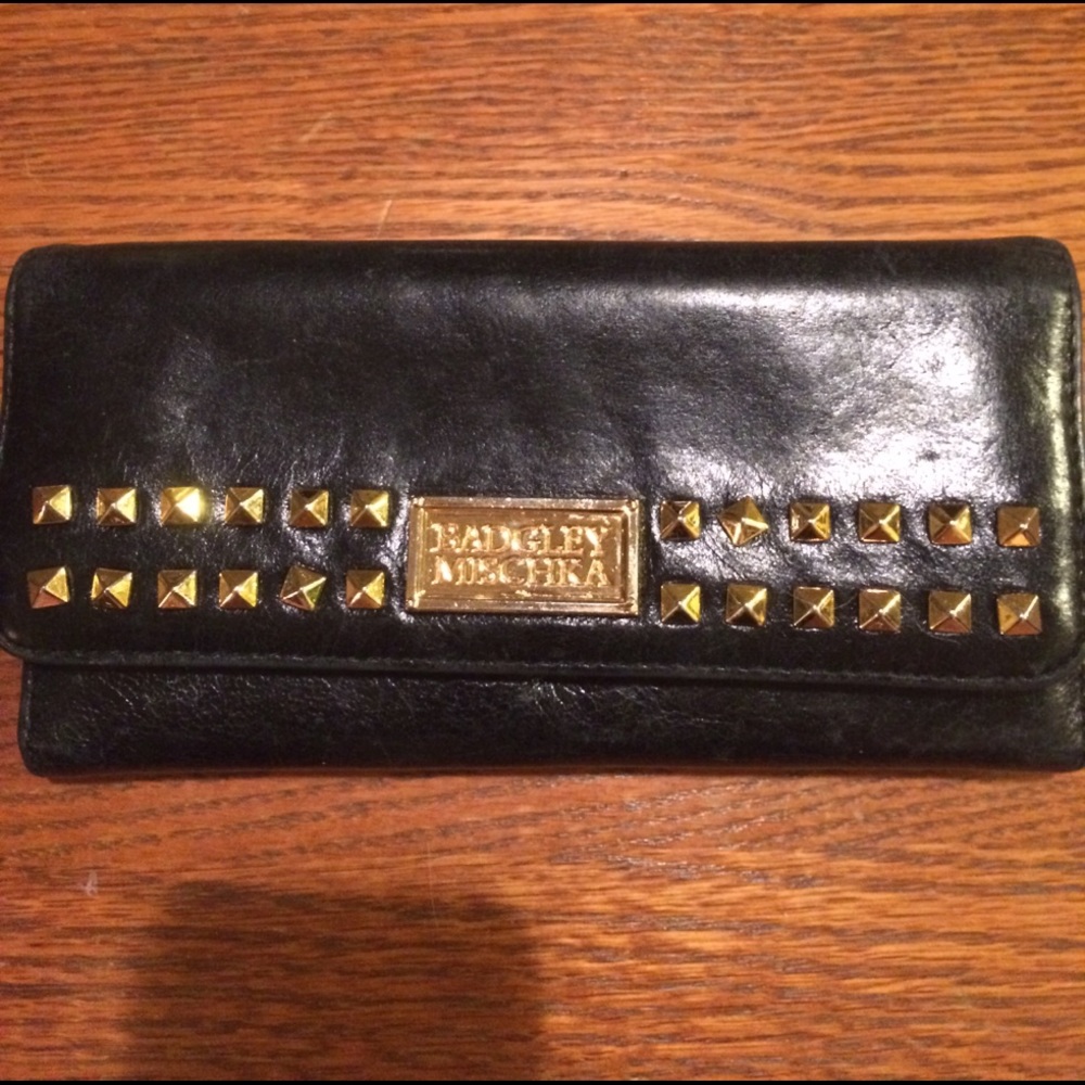 Black studded wallet