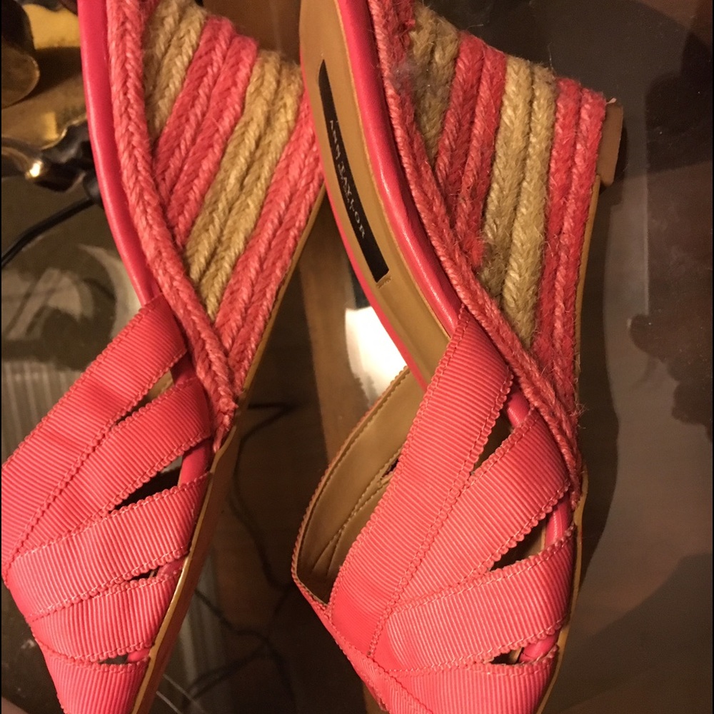 Very hot pink summer shoes