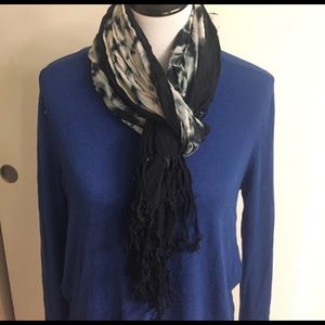 Blue tye dye scarf