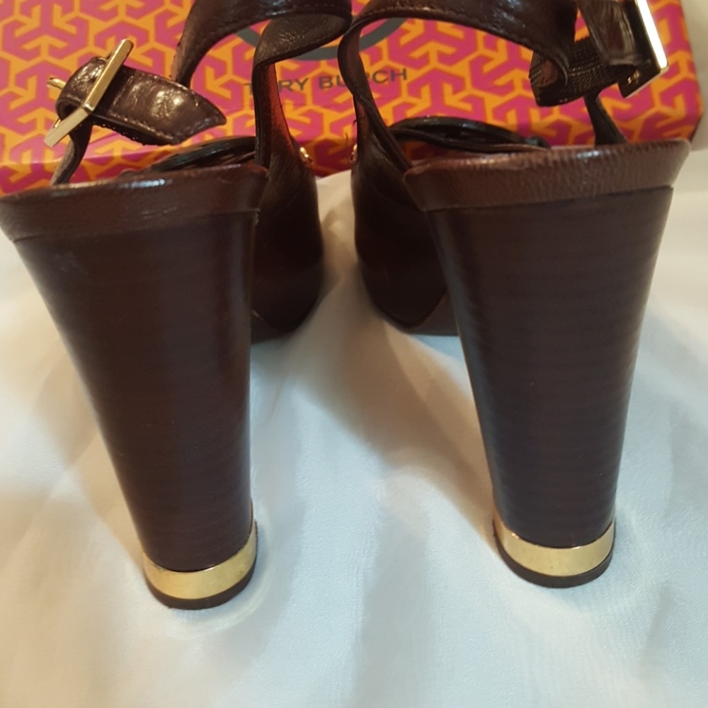 Final Sale⤵TORY BURCH peep toe heels (No box) - Picture 8 of 8