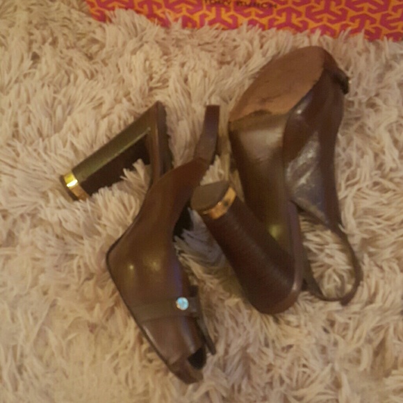 Final Sale⤵TORY BURCH peep toe heels - Picture 7 of 8