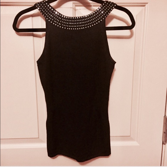 SOLD!!!     💝White House Black Market Silver Studded Top💝 - Picture 2 of 6