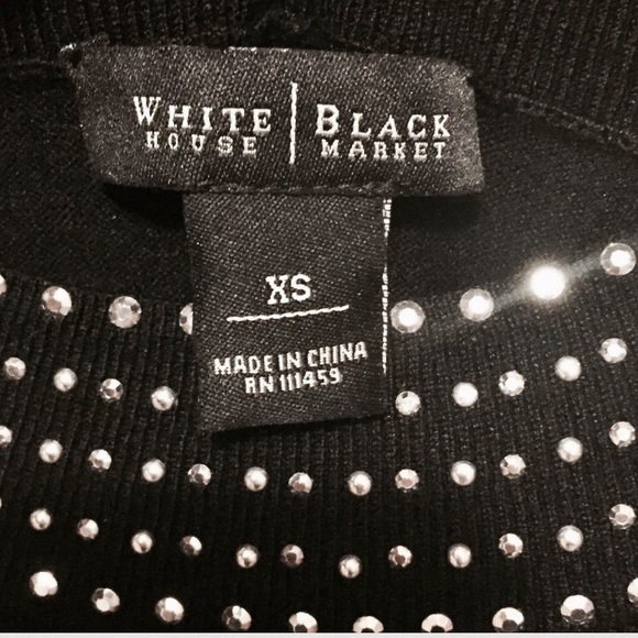SOLD!!!     💝White House Black Market Silver Studded Top💝 - Picture 6 of 6