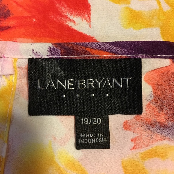 Lane Bryant Floral Short Sleeve Blouse - Picture 5 of 6