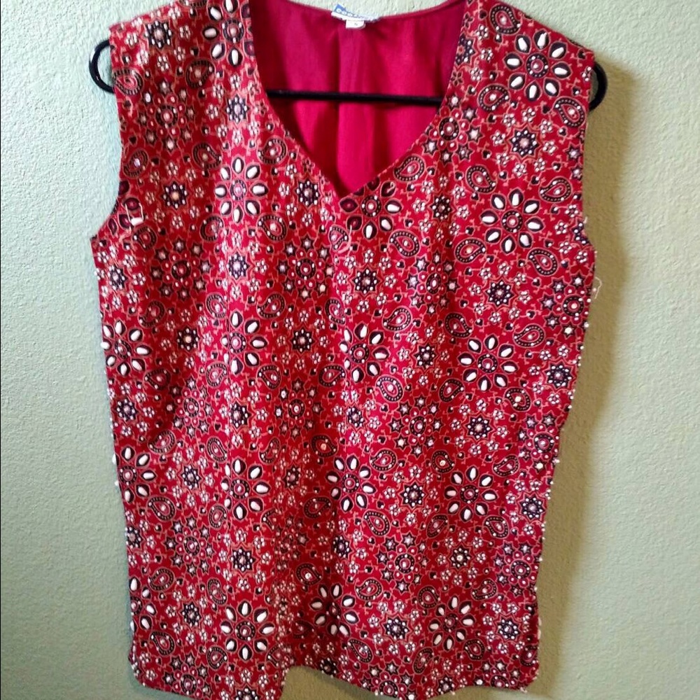 Vintage Ethnic Red Tops