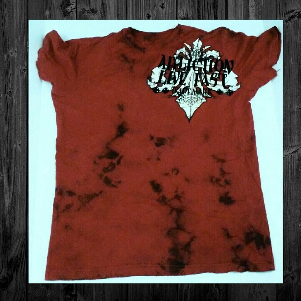 Affliction Live Fast rare red tee