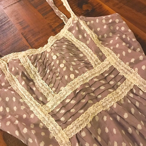 Forever 21 dainty polkadot lace lined babydoll top - Picture 3 of 5