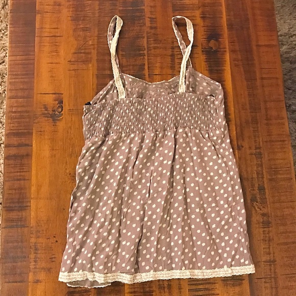 Forever 21 dainty polkadot lace lined babydoll top - Picture 4 of 5