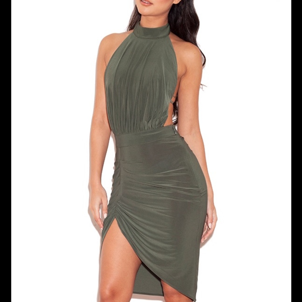 Backless Raquel Halter Dress