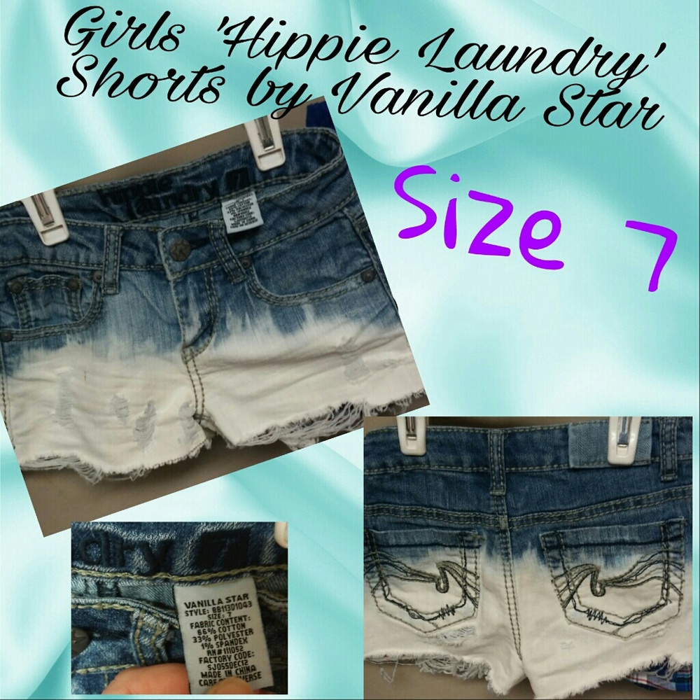 Girls Hippie Laundry Size 7 Distressed Shorts