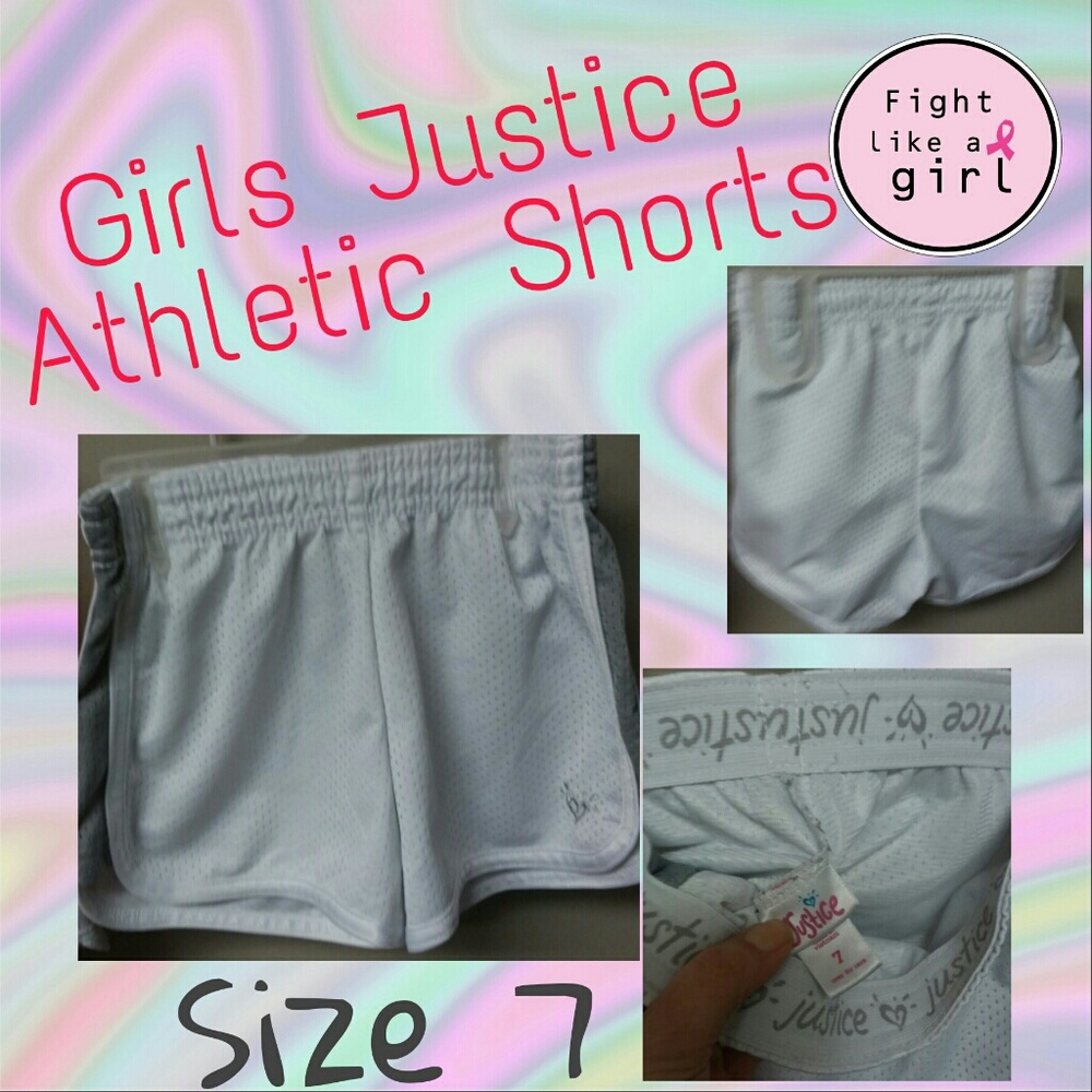 Girls Justice Athletic Style Shorts NWOT Size 7