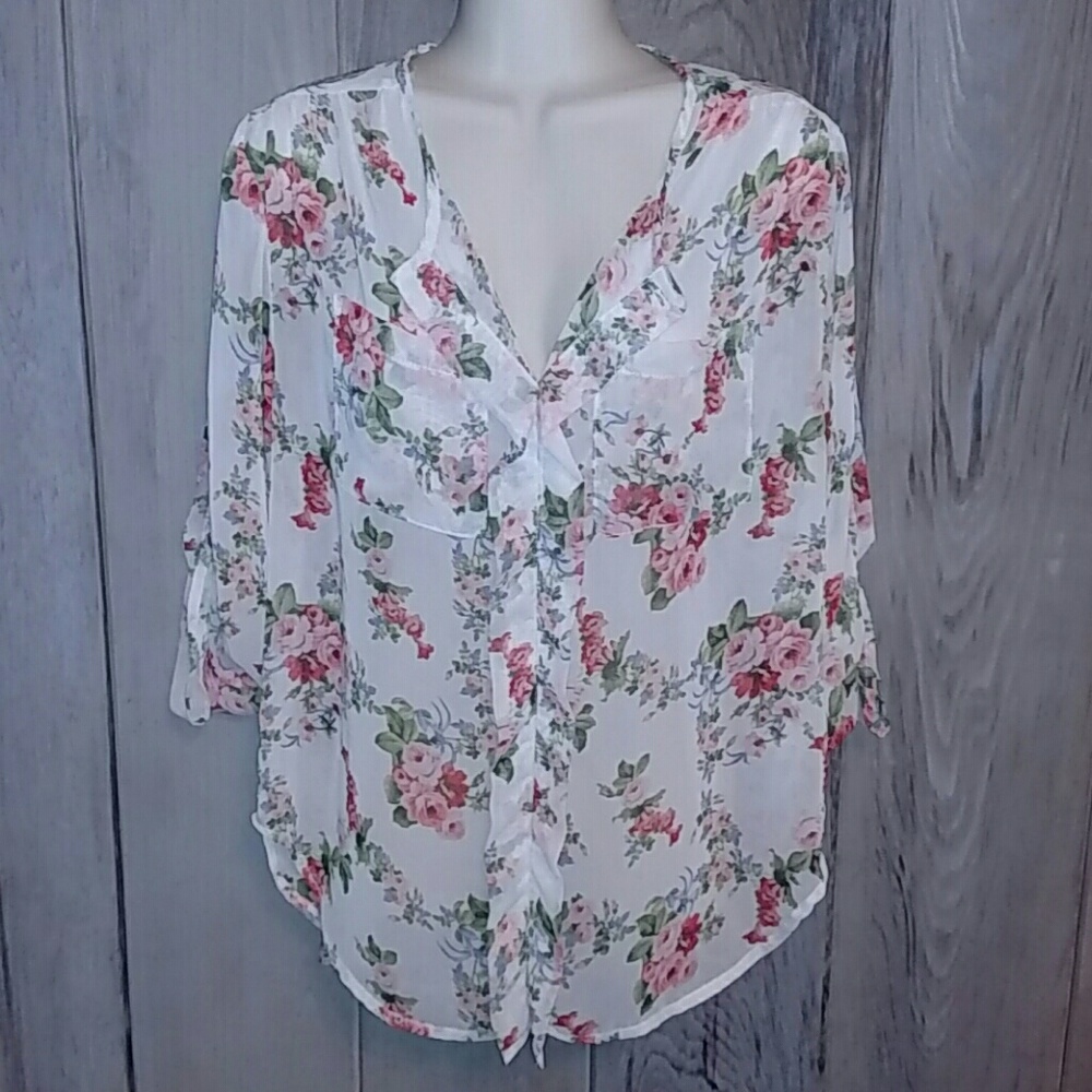 Lovely Day sheer floral top