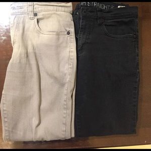 Grey and Black Men's jeans