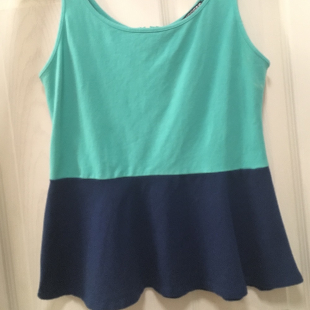 express colorblock peplum top