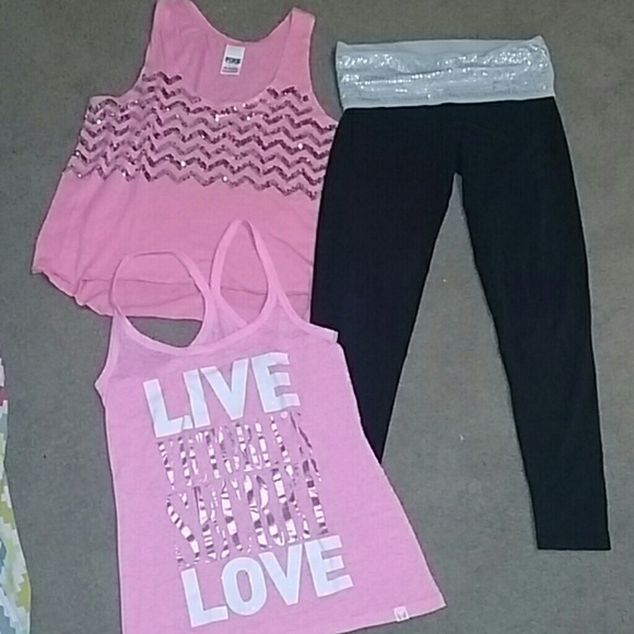 PINK Victoria's Secret Tops - 3pc PINK BUNDLE