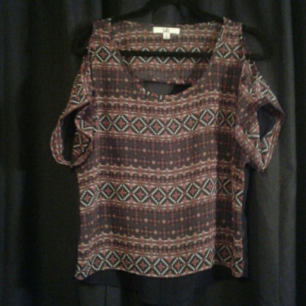Sheer boho/cold shoulder/open back