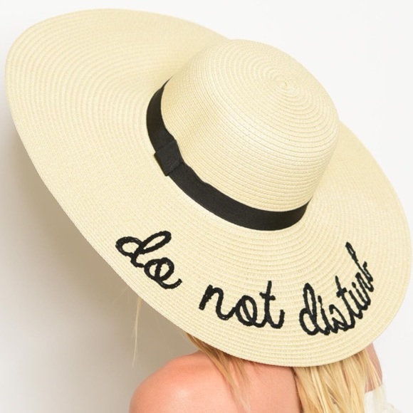 🎉CLEARANCE🎉 "Do Not Disturb" Floppy Beach Hats - Picture 3 of 4