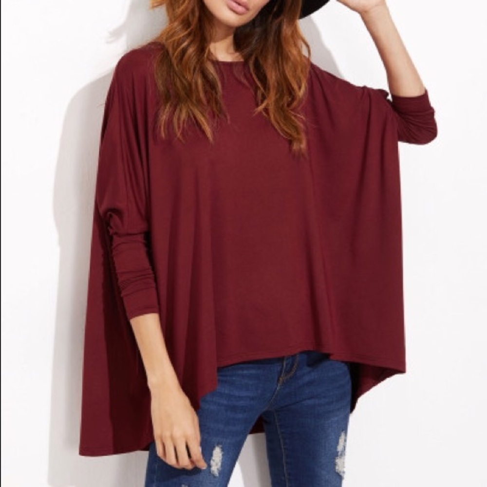 Clean out closet/Brand new burgundy oversize top