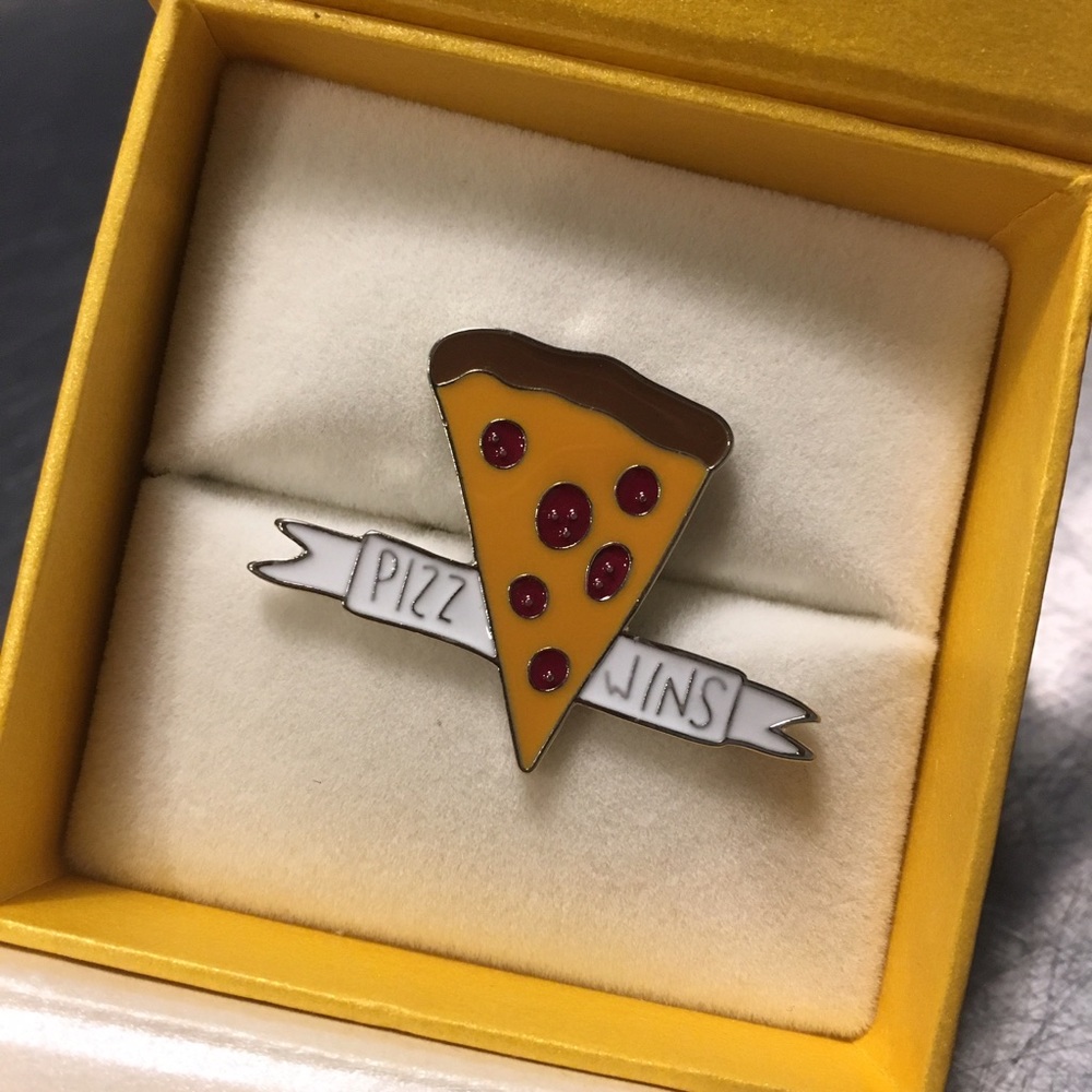 Pizza Wins Enamel Pin