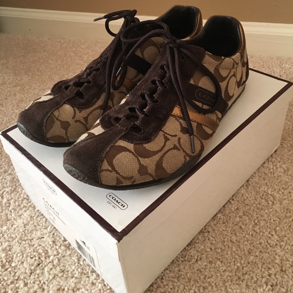 Brown Coach Sneakers *Only worn twice!!