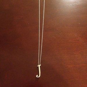 Sterling Silver "J" Necklace